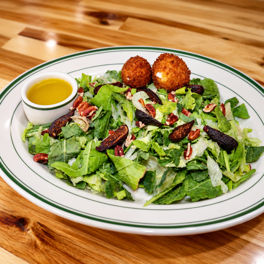 Fried goat cheese and fig salad